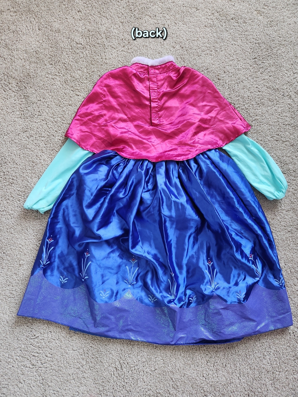 Kids 5/6T Disney Halloween Costume Frozen Anna Dress w/ Attached Cape - Picture 5 of 6